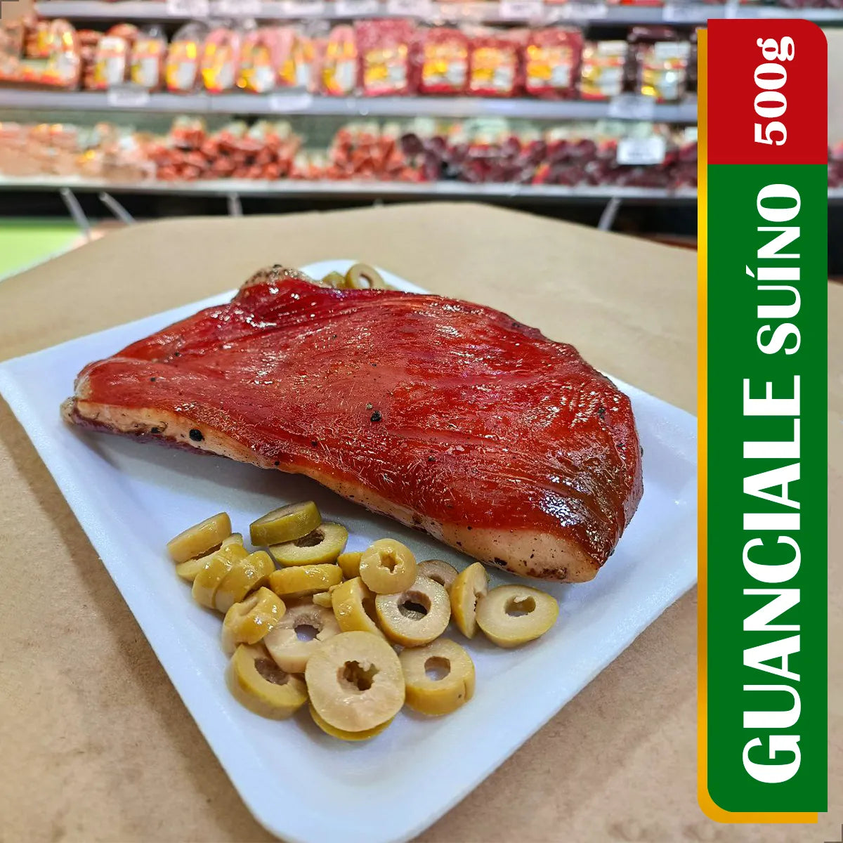 Guanciale Suíno Defumado e Curado Di Callani 500g