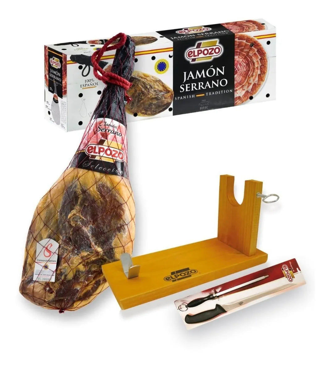 Presunto Cru (jamón) Serrano Com Osso El Pozo – (aprox 7kg)