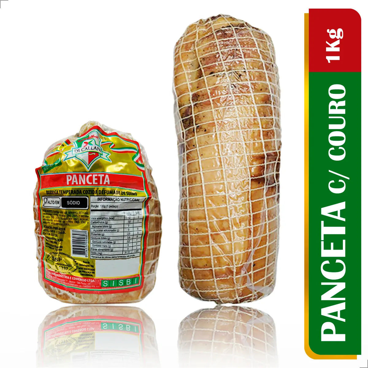 Panceta Suína Defumada Artesanal com Couro Di Callani – 500g