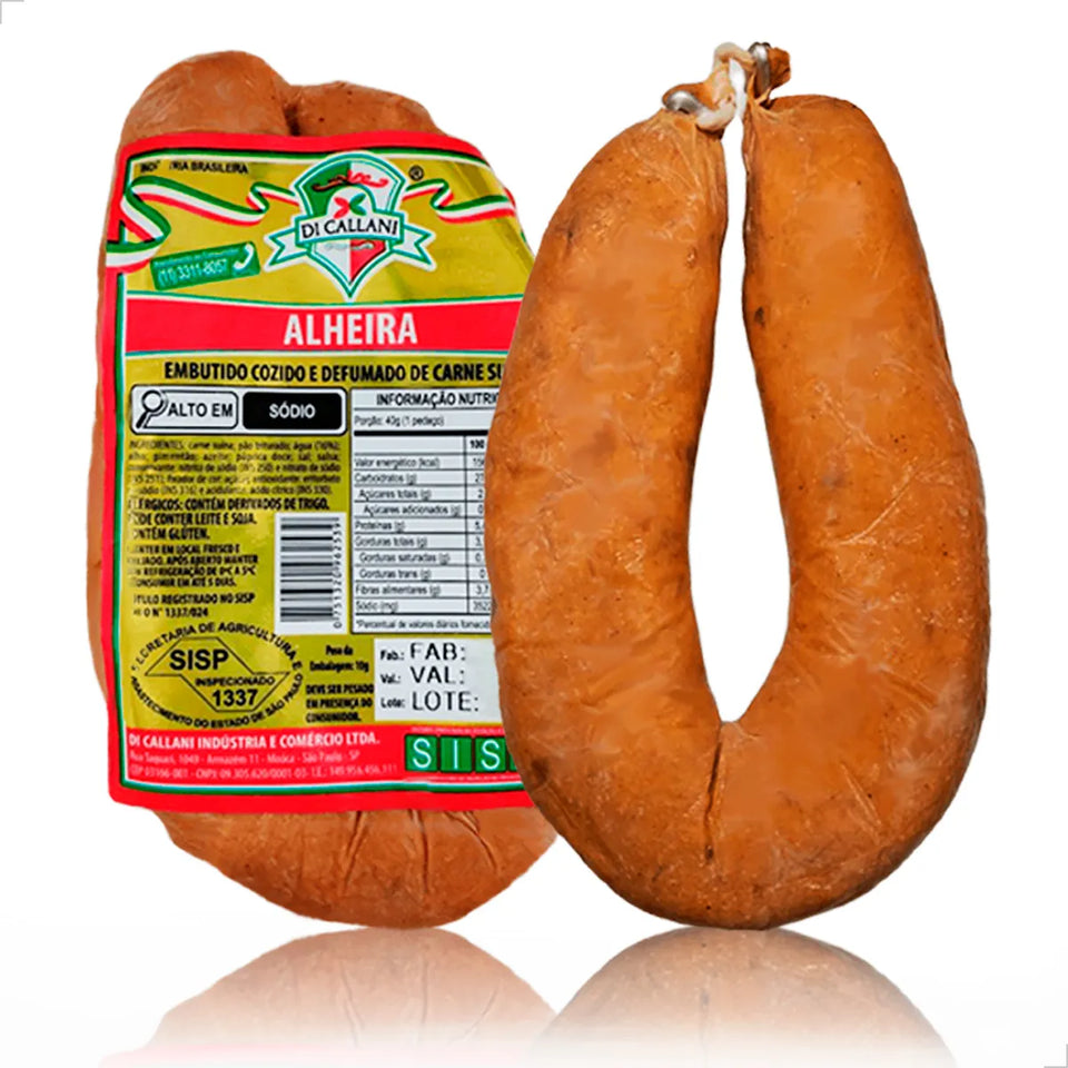 Linguiça Alheira Portuguêsa Defumada 250G – Sabor Intenso