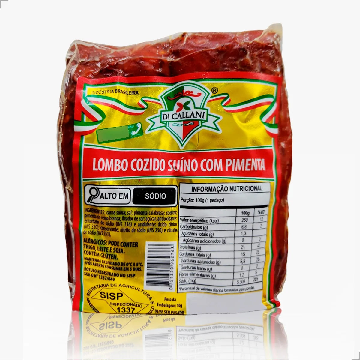 Lombo Suíno Cozido com Pimenta Di Callani | Suculento e Aromático – 500g