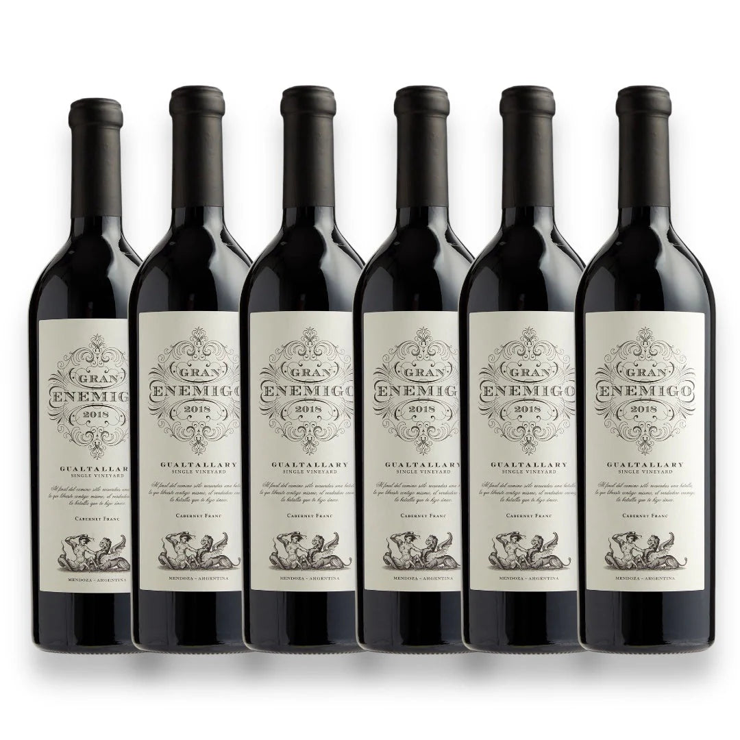 Kit 6 Vinho Gran Enemigo Gualtallary 2019 Caixa de Madeira