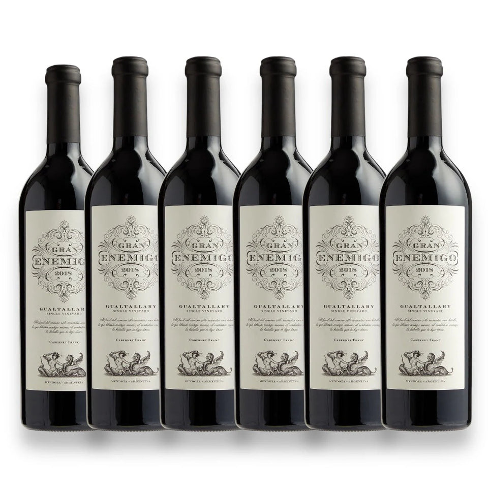 Kit 6 Vinho Gran Enemigo Gualtallary 2019 Caixa de Madeira