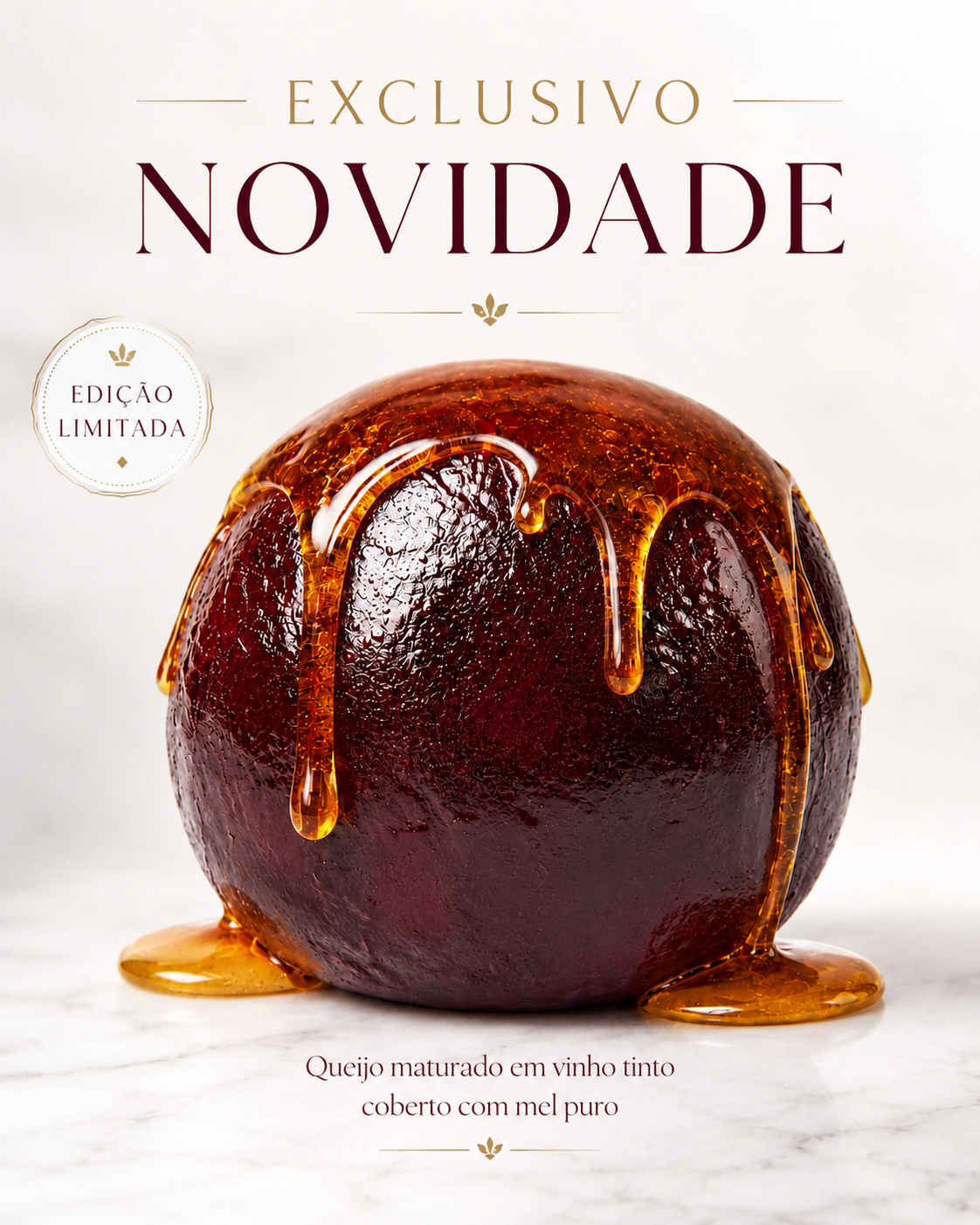 Queijo Dinamarquês Maturado no vinho e Mel italiano – Exclusividade!!!