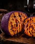 Queijo Ruby Francês Maturado no Vinho – Casca Roxa e Sabor Marcante