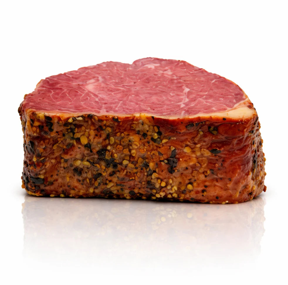 Kit Pastrami Bovino Defumado 1kg + Geleia de Alho Negro com Trufas Brancas
