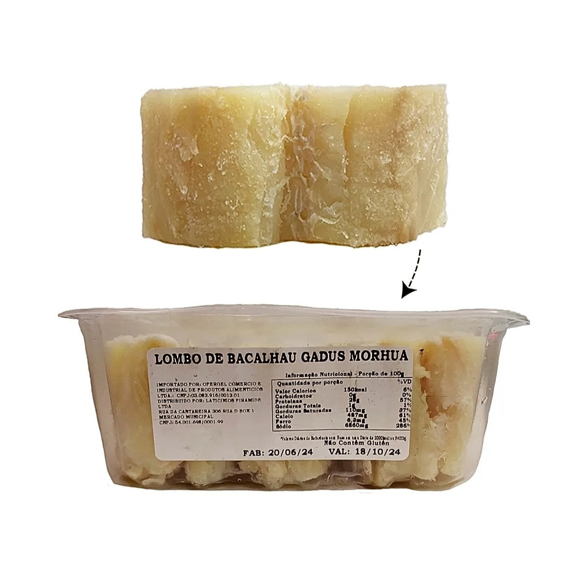 Lombo Medio de Bacalhau Gadus Mohua Limpo 1kg – Sabor Intenso